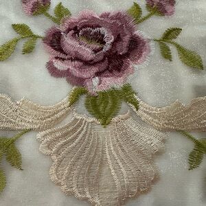 Three beautiful sheer curtain panels, never used.